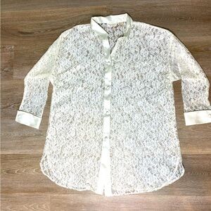 Vintage Victoria’s Secret Gold Label Button Down with Sleeves Size M/L